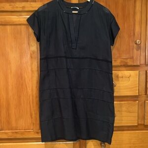 Vince Elegant Black Cap Sleeve Dress